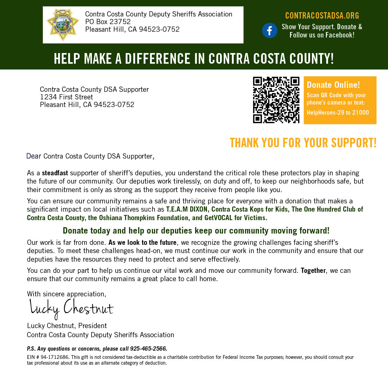 Donation Letter